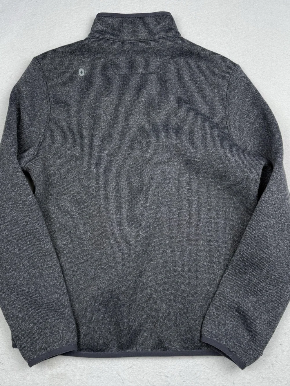 Figs Men's Heathered Dark Gray Quarter-Zip Sweater